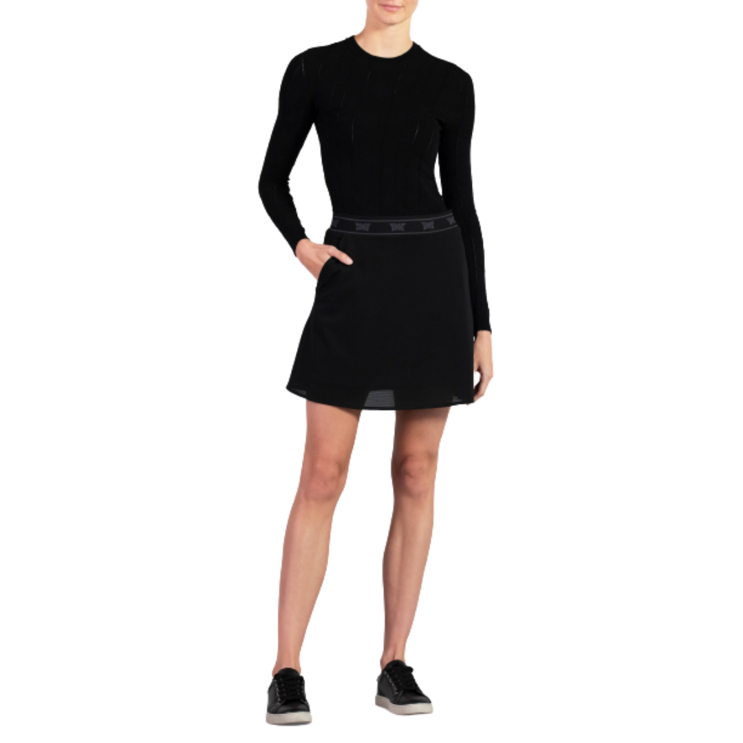 Women's Mesh Flare Skirt Black - PXG MEXICO