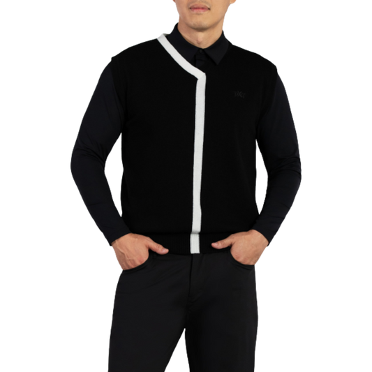 Men's Cashmere Vest Black & White - PXG MEXICO