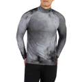 PXG Men's Smoking Print LS Gray Mock Neck