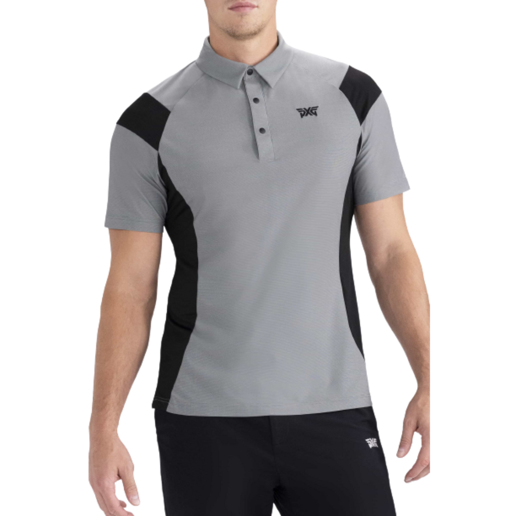 PXG Men's AF Contour Paneled Grey Polo