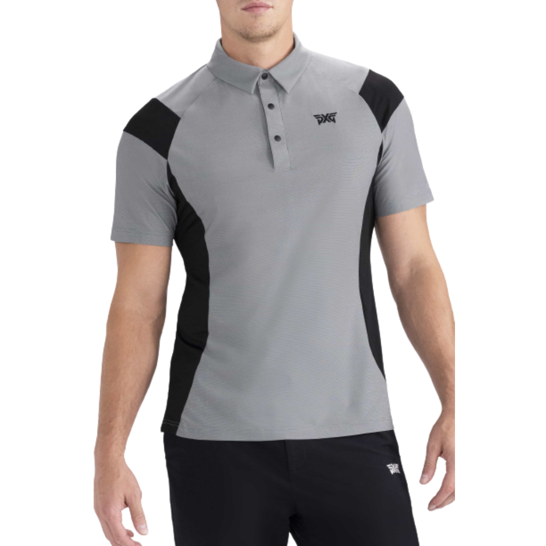 PXG Men's AF Contour Paneled Grey Polo